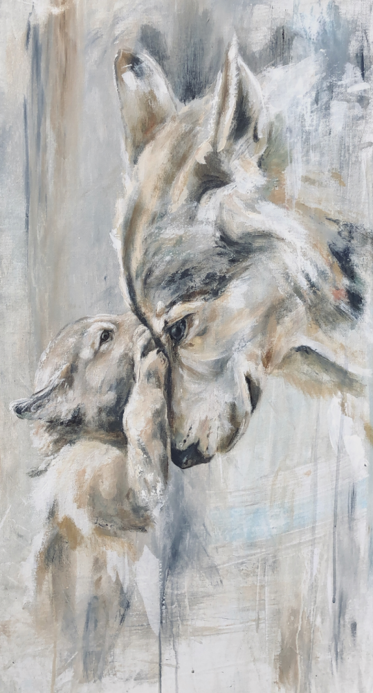 wolves 50 x 100 cm acryl on canvas